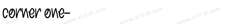corner one字体转换